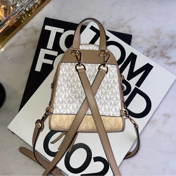 New Michael Michael Kors Signature Rhea Zip Extra Small Messenger Backpack Bag - Picture 14 of 17